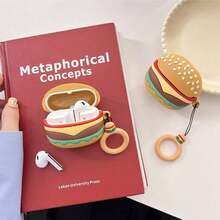 Adorably Tasty! Hamburger-Inspired Silicone Covers For AirPods 1/2 And AirPods Pro 1/2. Boasting A Lifelike Hamburger Design With Distinct, Layered Details And Eye-Catching Hues. Crafted From Premium Silicone, These Cases Offer Superior Anti-Fall And Anti-Scratch Protection. The Built-In Ring Design Ensures Effortless Portability, Infusing Your Earphones With Quirky, One-Of-A-Kind Charm!