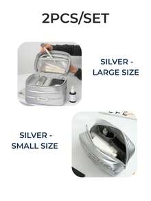 1 szt. Duża pojemność kosmetyczki, przenośna kosmetyczka, duża pojemność podróżna kosmetyczka organizer, czarna kosmetyczka dla kobiet dla dziewcząt podróżujących z uchwytem i przegrodą, wodoodporna kosmetyczka podróżna organizer na akcesoria, szampon, pełnowymiarowy pojemnik, kosmetyki, boho vibes, na wakacje na plaży, kolekcja łazienkowa, kolekcja sypialniana, duża pojemność