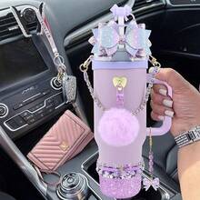 11PCS Complete Tumbler Accessories Set, Ultimate Value Pack With Full Protection & Decor, All-In-One Kit - 3 Purple - 查看 5