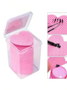 200pcs Nail Wipes - Professional Lint-Free Nail Polish Remover Pads, UV Gel Cleansing Tissues, Unscented Manicure Prep And Finish Nail Art Cleaning Tool(Pink)