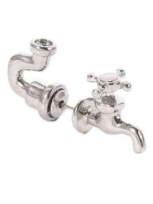 1 对独特的三色水龙头可拆卸耳钉，适合男女，派对和礼物佩戴 - 水龍頭耳環 - 查看 11