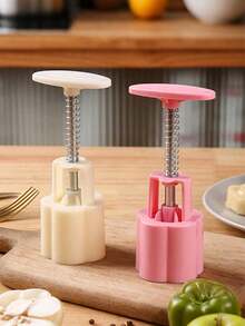 6-Piece Flower-Shaped Pastry Mold Set, Including 1 Extrusion Barrel And 5 Flower-Shaped Molds, Cake Making Diy Baking Tools, Cookie Molds, Kitchen Baking Accessories, Kitchen Gadgets, Perfect Baking Tools. - Multicolor - View 3