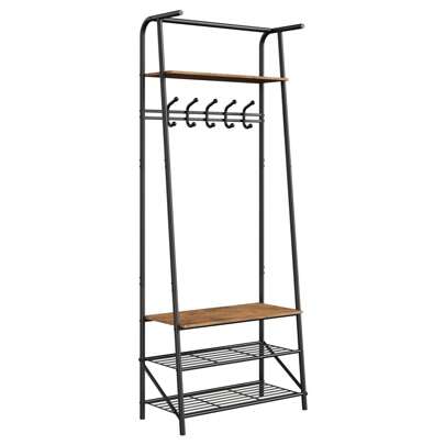 Techigher Coat Rack,Hall Tree With Shoe Bench,4-In-1 Entryway Bench With Coat Rack Freestanding,Steel Frame With Hooks For Living Room Bedroom Entrywa