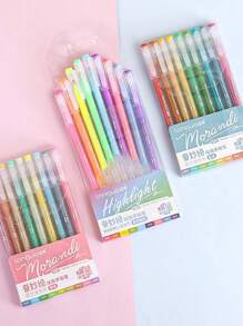 Languo 213 Pcs 1 Set High Capacity Color Neutral Pen Gel Pen Acrylic Paint Markers Pens, Student Painting Drawing 207 Colors Color Handbook Pen, Painting Graffiti Outline Can Be Stacked Color Fine Tip Neutral Pen 0.6mm, 24 Color System Set Candy Color Morandi Color Cute Stationery Pen