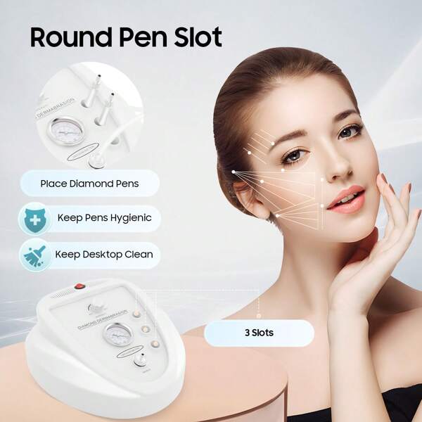 Eatssode 3 in 1 Dermabrasion Maschine, Diamant Microdermabrasion Gesichtspflege Gerät, Gesichtspflegegeräte für Haushalt, Schönheitssalon