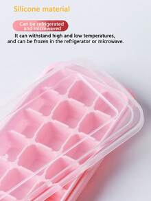 1个/24格冰格，硅胶材质，健康，夏季必备，制冰机，夏季小工具，厨房，厨房用具，厨房配件，家居用品