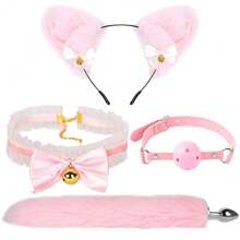 Ensemble de 5 pièces d'accessoires pour jouets érotiques SMS - queue anale, boule buccale et clip, jouets sexuels, produits SM pour homme, femme ou couple