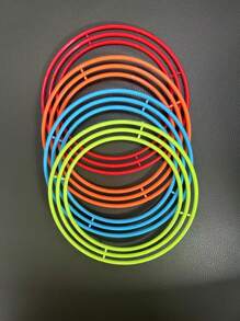 12-teiliges buntes Kunststoff-Ringe-Werfspiel-Set für Partys, Outdoor, Puzzle-Reifenwettbewerb, Geschenkstand (zufällige Farbe)