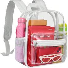 Local Delivery--  Clear Backpack For Stadium Events, 12x11x5 Inches Small Clear Backpack For Concert Festival Sports Outdoor - Black
