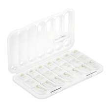1pc 7-Day Weekly Portable Medicine Pill Organizer Box, Airtight Travel Size Compartment Organizer Container For Daily 3 Times Medication, Large Capacity