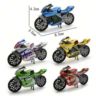 1 pièce Porte-clés en métal 3D mini moto de dessin animé unisexe, pendentif portefeuille jouet mignon, décoration de voiture/bureau/maison, cadeau de fête, cadeau pour les meilleurs amis