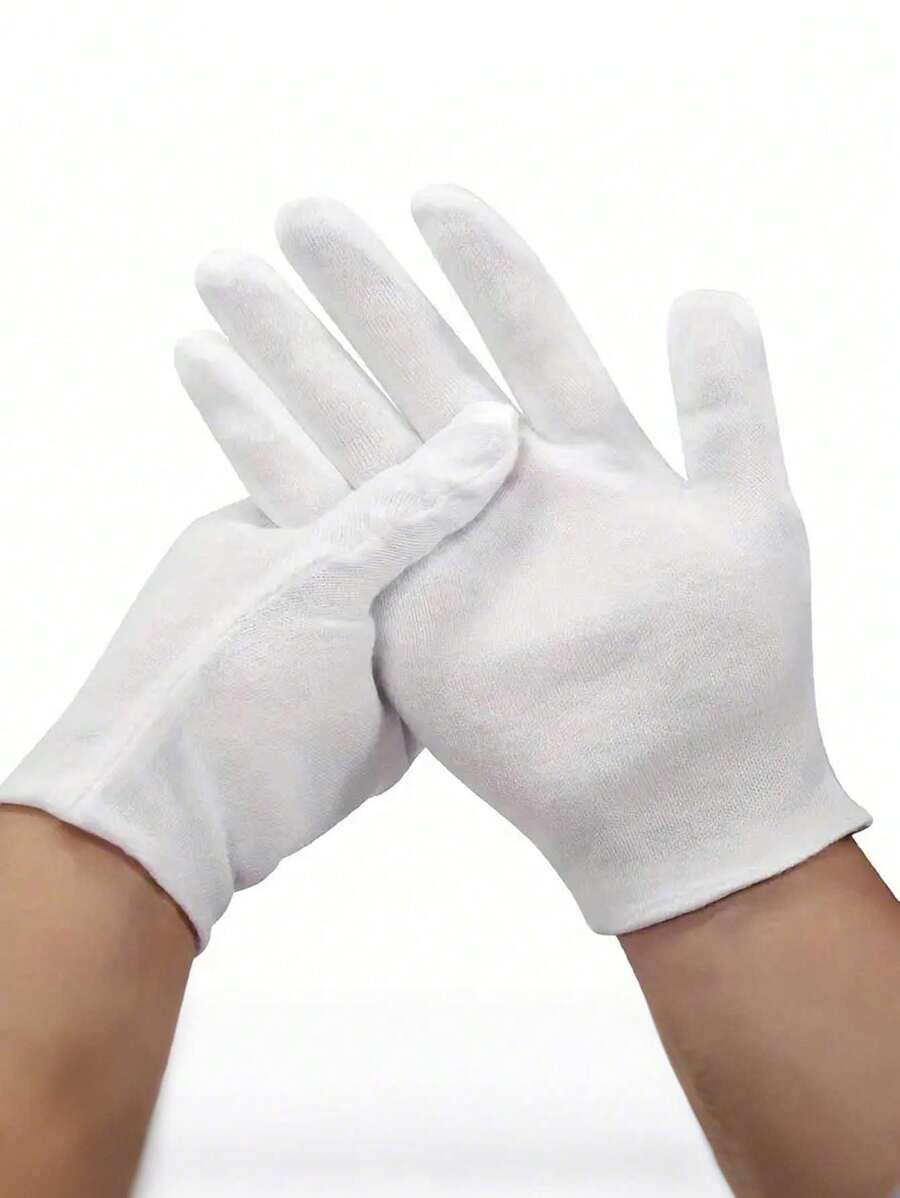 Of White Gloves, Suitable For Eczema And Dry Hands - Breathable Work Gloves With Lining - Moisturizing SPA Soft Jewelry Inspection Gloves - Elastic Fit Cloth Gloves, Suitable For Most Women
