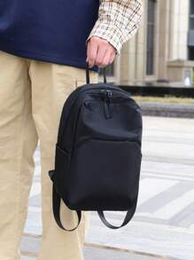 Mochila minimalista masculina, casual e pequena, adequada para escola, universidade, viagens, deslocamento diário, laptop, férias, Natal, Ação de Graças, atividades ao ar livre