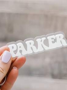 Personalized Retro Name Acrylic Keychain,Acrylic Bag Tag Keychain, Name Tag, Lunch Box Tag, Luggage Tag