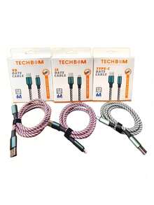 Turbo Cable 1m 35W – V8 + Type-C + Lightning Fast Charging Android Compatible & Durable Wire - Tp-c - View 3