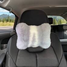 2pcs Cute Plush Car Headrest Neck Pillow, All-Season Universal Car Interior Accessory - 2pcs - View 15