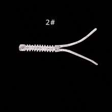 10 件双尾软饵，5.5 厘米/2.16 英寸，0.3 克迷你鱼饵，户外钓鱼用品，根钓小软饵