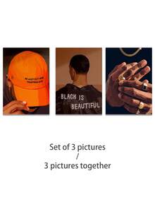 1/3 Stücke, optional mit Rahmen, Chao-Stil, Straßenkultur-Stil, Pop-Stil, dekorative Gemälde, Wandkunst mit Rahmen, Badezimmer-Dekoration, Raum-Dekoration