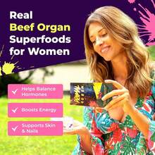 Abronikey Women's Organ Supplement – Grass-Fed Beef Liver, Heart, Kidney, Spleen & More – Freeze-Dried Organ Complex For Energy, Hormone Balance & Immune Support – 60 Capsules - Pack Of 1 - 查看 5