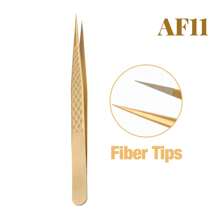 FADVAN 1 Pc Eyelash Tweezers Extension Pink Stainless Steel Superhard Tweezers With Fiber Tips High Precision Anti-Static Lash Tweezers Cell Clamp Peacock Clamp