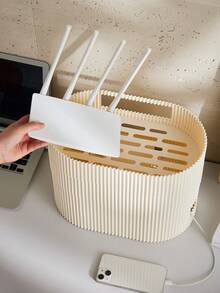 1 juego Caja de almacenamiento para router, caja deorganizador de cables de TV, caja de almacenamiento retro para regleta, cubierta protectora multiusos para enchufes para evitar que los niños la toquen