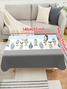 1/20 Stück moderne geometrische Fisch bedruckte Tischdecke, geeignet für Heimdekoration, Picknicks und Feierlichkeiten, Farbschemen in Hellblau und Grau, maschinell hergestelltes Polyesterfasergewebe, Tischtuch für den Esstisch.