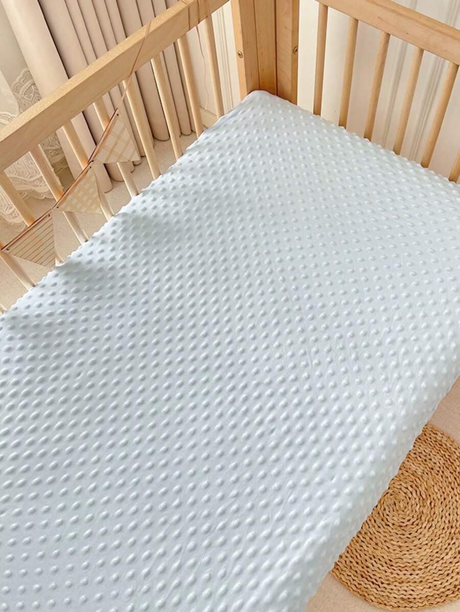 1件装儿童婴儿床床垫套，天鹅绒婴儿床单，男女通用，适用于标准婴儿床、迷你婴儿床、幼儿床