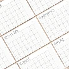 2025 July - 2026 June Creative Minimalist Modern Design 12-Month Wall Calendar, With Hook Hole Grid Design Paper Schedule, Suitable For Home/Office, Christmas & New Year Gift,Back To School,School Supplies