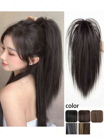 Pinza de pelo con diseño de dragón y cascada, de múltiples capas y esponjoso, para recogido de media cola, accesorio de pelo para peluca de cabello liso, accesorio de moda para el cabello de mujer, elegante pinza de verano para atuendos casuales de vacaciones de invierno