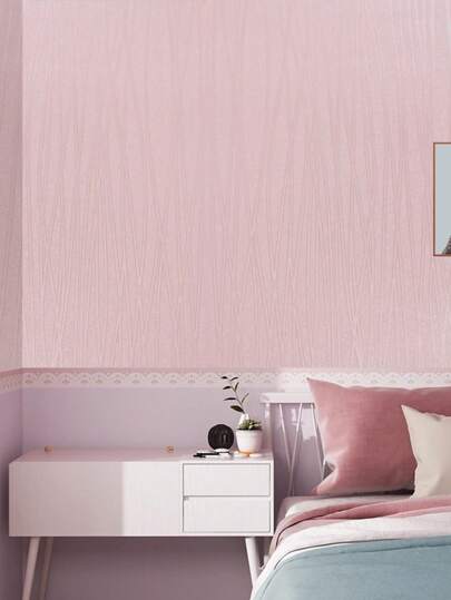 Roll Breathable Moderne Thickened Non Woven Wallpaper, Solid Stripe Pattern, Bedroom, Living Room Home Wand Paper Stickers Sticker