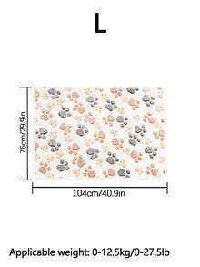 4pcs Extra Soft Fleece Cat Blanket With Cute Paw Print Pattern, Machine Washable Flannel Pet Throw Blanket, Available In Multiple Colors And Sizes, Suitable For Small To Medium Pets - Multicolor - View 15