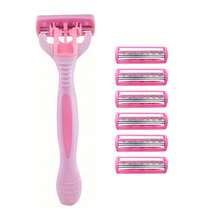 这款女士三层剃须刀是一款手动剃须套装，配备防滑条，带来顺滑舒适的剃须体验。它适用于10种场合，是女性日常剃须的必备工具，也是一款经典的女士剃须刀。 - 淺粉色 - 查看 8