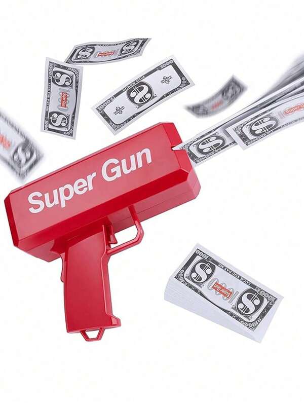 1 PIEZA Pistola de dinero súper efectivo para bodas, aniversarios, fiestas de cumpleaños, fiestas de gatos y diversión