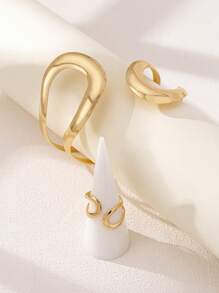 1 Set Minimalist Open Design Women Bracelet Set, European And American Style