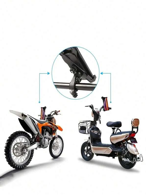 1 Stück stabiler Motorrad/Fahrrad Handyhalter, essenzieller Outdoor Fahrrad Handyhalter für stabile Befestigung, geeignet für Elektro-Motorräder