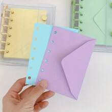5pcs A7 Binder Pockets - No Zipper, Hole Budget Envelopes & Money Organizer Inserts For A7 Wallets School Supplies,Back To School