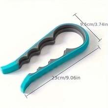 Four In One Anti Slip Bottle Opener, Suitable For Long Nails, Beautiful Women, Easy To Grip Bottle Opener Handle, Comfortable And Durable Plastic Kitchen Tool, Easy To Open Lid Design, Sturdy Structure - 藍色 - 查看 9