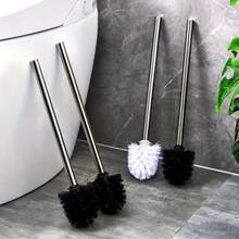 Toilet Brush With Holder, 360° Deep Cleaning Toilet, Compact Toilet Brush For Bathroom,Toilet Brush Cleaning With Durable Stiff Bristles For Bathroom, Toilet Brush With Soft Bristle,Waterproof, Anti Mold, Easy To Install, Easy To Use,For Hotel, Bathroom, Kitchen, Factory, School, Dormitory