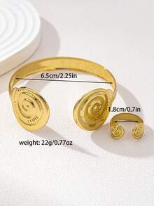 1pc Minimalist Geometric Petal Charm Bracelet, Suitable For Women Everyday Wear - Petal Armlet - View 5