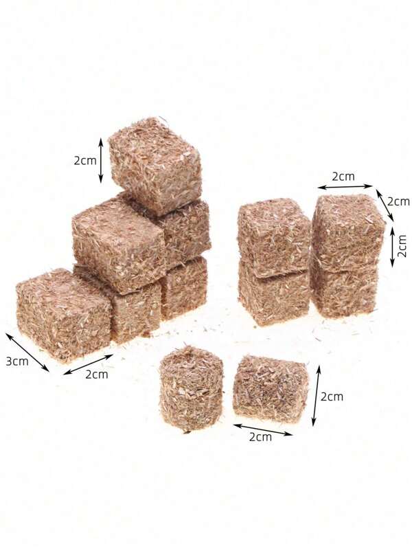 8 peças Mini Natural Quadrado Redondo Fardo de Feno Palha Blocos de Fardo de Feno Casa de Bonecas Fazenda Jardim Ação de Graças Outono Festa Ocidental FotoProp