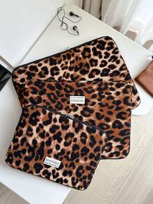 1 件韩国时尚豹纹笔记本电脑包，办公包，笔记本内袋，13 英寸，14 英寸，15 英寸，跨境返校学校用品包，学校工作用笔记本电脑包，女士 书包 - 彩色 - 查看 7