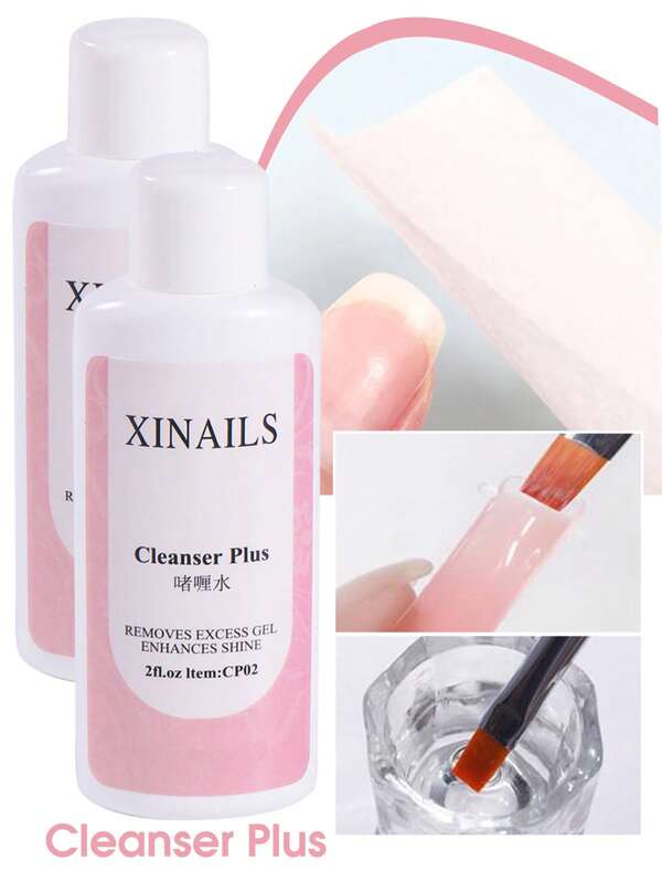 2 fl.oz Nettoyant à ongles plus nettoyant à l'eau à séchage rapide, liquide de solution glissante pour le dégraissage et le nettoyage des outils à ongles pour les extensions en gel poly. 1/2 bouteille