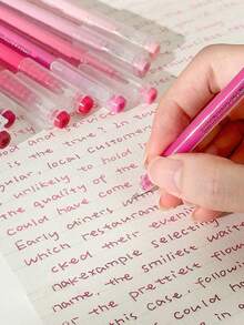 pokemon 9pcs Morandi Color Gel Pens Set Gradient Colour Clear Barrel 0