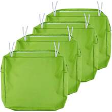 Local Delivery- Outdoor Cushion Slipcovers Waterproof 4 Pack Patio Chair Seat Cushion Covers With Zipper And Tie, 22 X 20 X 4 Inch, Replacement Cover Only - Green - View 1