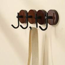 1/3件胡桃木门后挂钩强力粘性挂衣架墙壁单钩免打孔衣服粘钩单钩