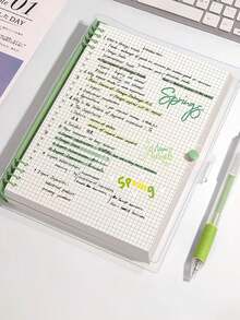 120页A5透明软皮笔记本，带易撕线内页、可拆卸螺旋装订、防水设计——完美适用于日常办公，简约风格，是音乐爱好者的理想礼物，音乐笔记本 | 简约笔记本 | 防水笔记本，学习用品，返校季必备 - A - 查看 6