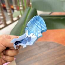 奢华精致鲨鱼形仿珍珠流苏发夹，大尺寸优雅发饰，女性海洋风格，可爱鱼和海豚刘海夹，公主海洋世界发饰，女孩蝴蝶结发夹发爪夹发夹发夹发夹发夹时尚发夹