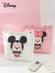 Disney 1 pieza Bolso de hombro de Mickey Mouse, Bolso de viaje de gran capacidad para niñas, Bolso de viaje con asa, Bolso de compras con estampado de dibujos animados de moda, Bolso de hombro minimalista de moda, Adecuado para uso diario, salidas, compras, viajes. - Multicolor - Ver 5