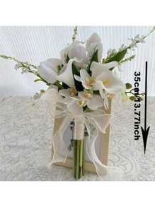 Artificial Tulips Flowers For Bride Wedding Photoshoot Photography Bouquet Decoration, Wedding Registration Holding Flowers Summer Birthday Gifts Beach Back To School School Supplies Room Decor