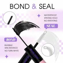 Lash Bond And Seal Waterproof Cluster Lash Glue For Eyelash Extensions Strong Hold 72 Hours High Adhesive Gentle NonIrritating 2in1 Bond And Seal Use At Home By Black5ml+5ml - Black-LashBondandSeal - Xem 3